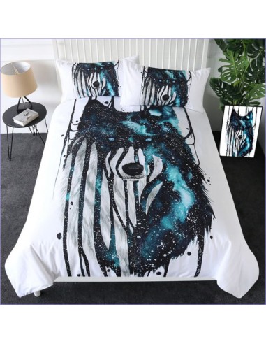 Housse de Couette Loup Peinture Galaxie 2023