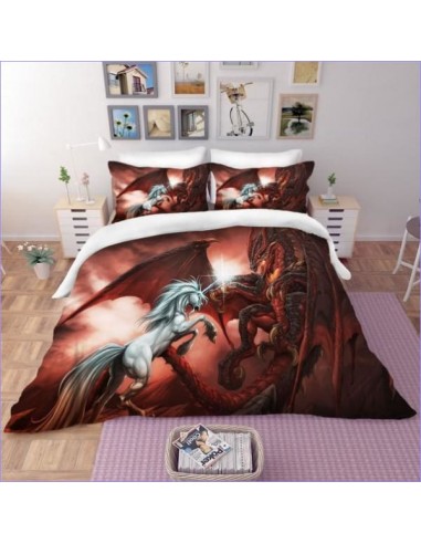 Housse de Couette Licorne vs Dragon meilleur choix