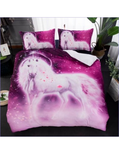 Housse de Couette Licorne Légendaire Rose plus qu'un jeu 