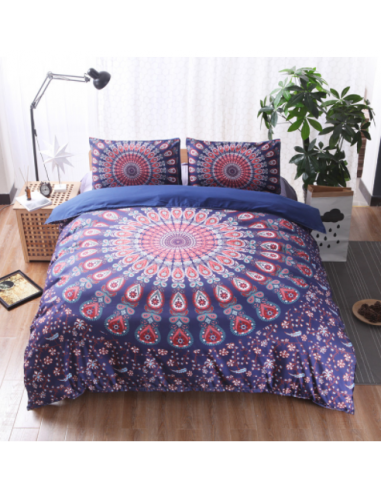 Housse de Couette Mandala - Bleu Nuit la livraison gratuite