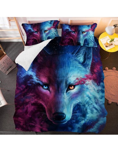 Wolf head duvet cover brillant des détails fins