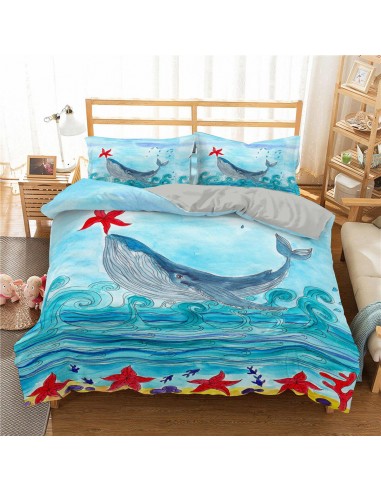 Ocean whale duvet cover livraison et retour toujours gratuits