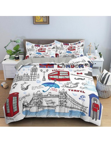 London Love Duvet Cover de pas cher