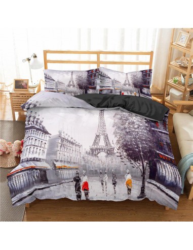 Gray Paris duvet cover chez Cornerstreet bien 