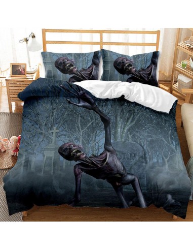 Duvet cover skeleton cemetery Pour