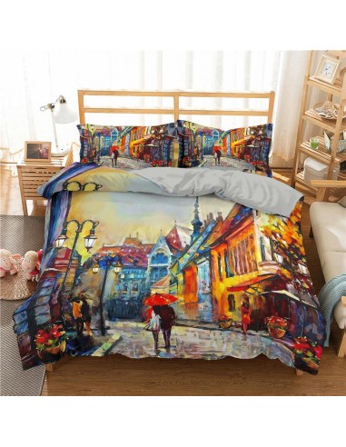 Paris Painting Duvet Cover de pas cher