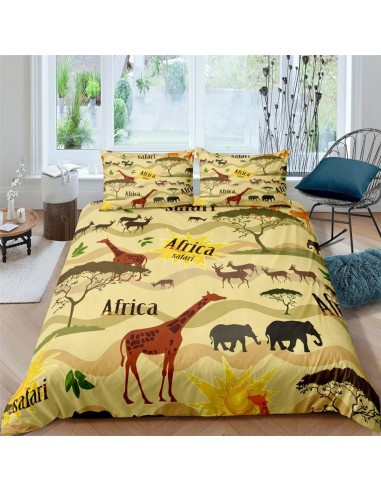 African duvet cover animals savannah Amélioration de cerveau avec