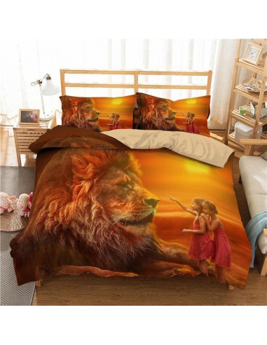 Lion African Duvet Cover brillant des détails fins