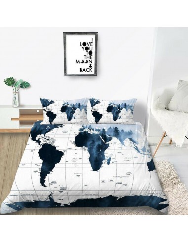 Geographical world duvet cover de l' environnement