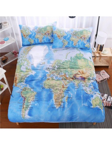 Duvet cover Mappemonde l'évolution des habitudes 