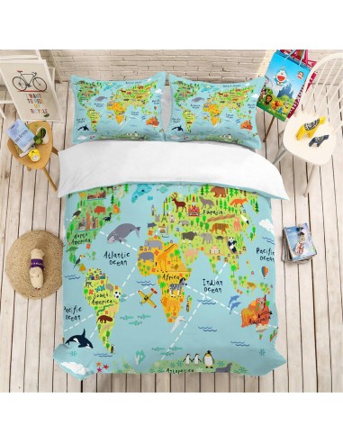 Continent world duvet cover de technologie