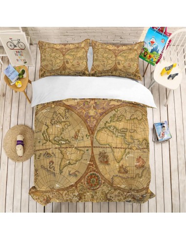 Terrestrial globe duvet cover Dans la société mordern