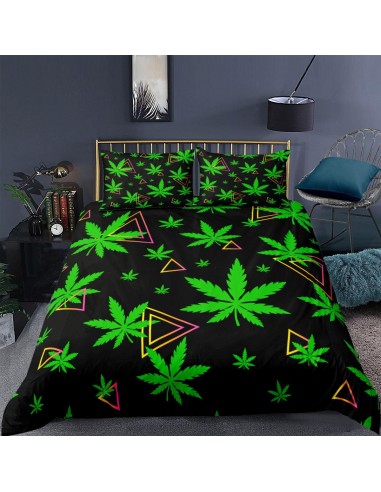 Green Weed Leaf Duvet Cover Voir les baskets