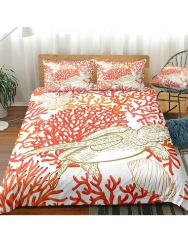 Red seaweed duvet cover shop