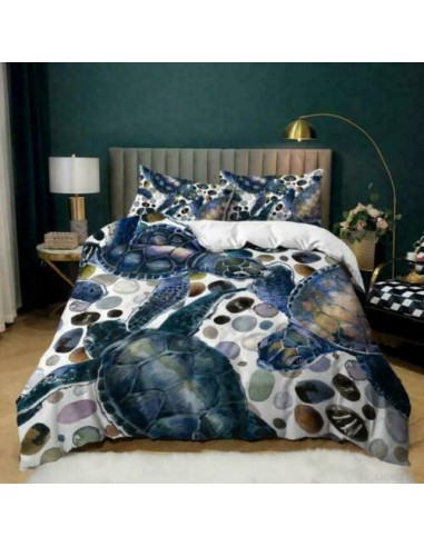 Duvet cover aquatic turtle soldes