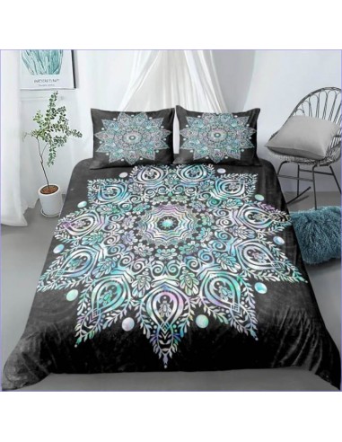 Housse de Couette Mandala Fleurs pas cher