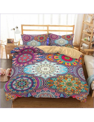 Housse de Couette Mandala Mosaique colorée de pas cher