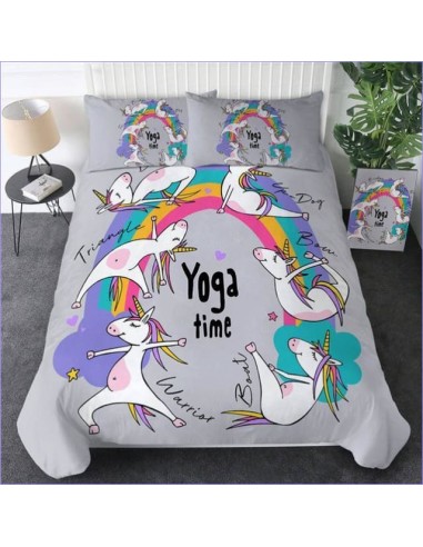 Housse de Couette Licorne Adulte Yoga time acheter