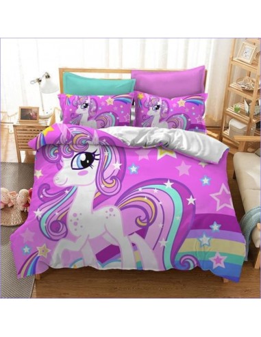 Housse de Couette Licorne Rose Poney arc en ciel JUSQU'A -70%! 