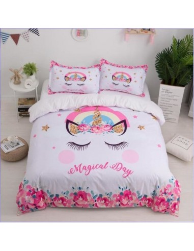 Housse de Couette Licorne Fille jour magique chez Cornerstreet bien 