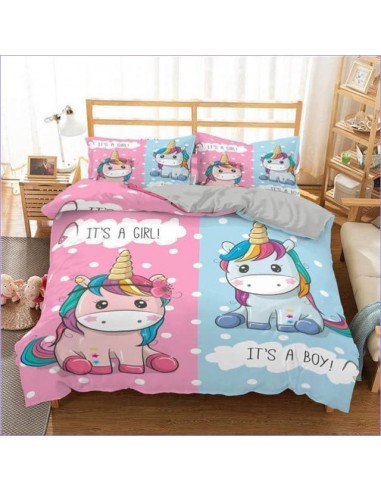 Housse de Couette Licorne Bébés fille et garçon soldes