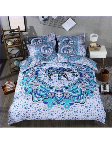 Housse de Couette Mandala Eléphant bleu À commander