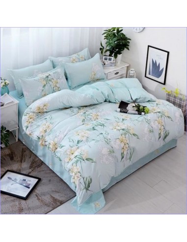 Housse de Couette Fleurie Bleue chez Cornerstreet bien 