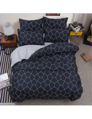 Housse de Couette Scandinave Hexagones Noirs meilleur choix