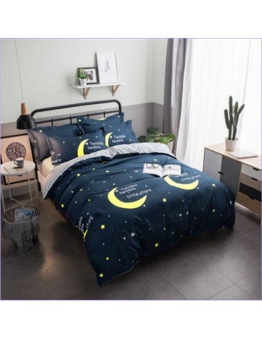 Housse de Couette Enfant Lune et Etoiles Comparez plus de prix