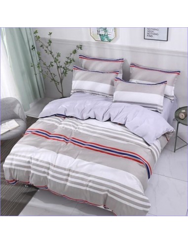 Housse de Couette Blanche et Grise destockage