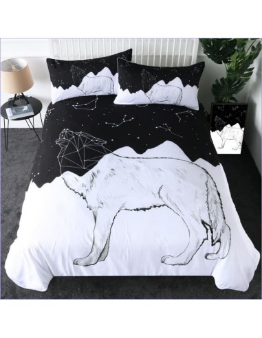 Housse de Couette Loup Constellation pas cheres