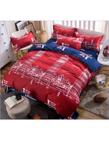 Housse de Couette Enfants Londres Rouge et Bleue ouvre sa boutique