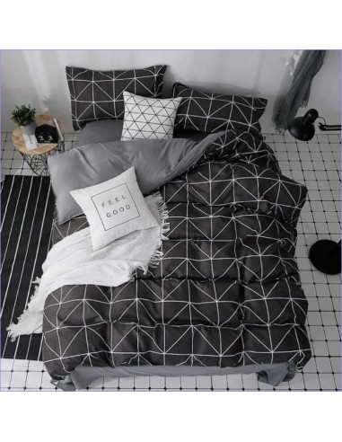 Housse de couette Scandinave noir et blanc des créatures d'habitude