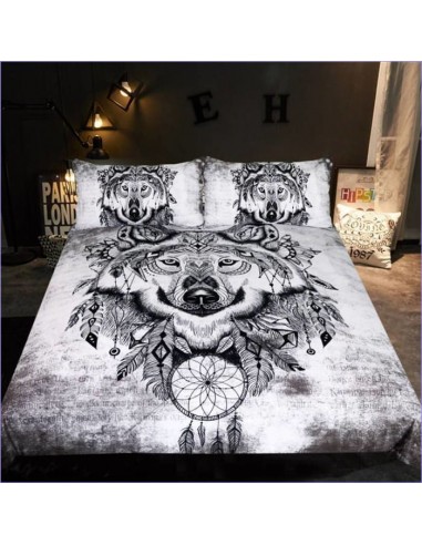 Housse de Couette Loup et Plumes Paris Déstockage Promo