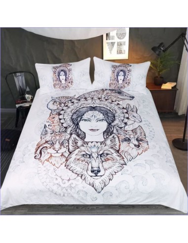 Housse de Couette Loup style Bohème 50% de réduction en Octobre 2024